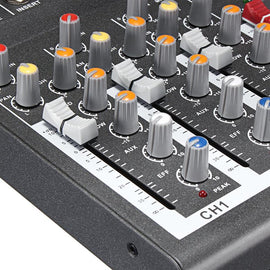 LEORY 4 Channels Audio Mixer with 48v Phantom Power - yourpcpartsstore