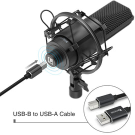 Fifine USB Condenser Microphone with Adjustable Arm Shock Mount - yourpcpartsstore