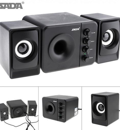 USB2.0 Subwoofer Speaker with 3.5mm Audio Plug - yourpcpartsstore