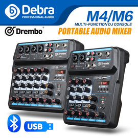 Debra M-4/6 Mini Mixer with 48V Phantom Power - yourpcpartsstore