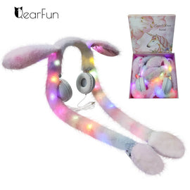 Cute Animated Rabbit Ears LED Headphones 2 - yourpcpartsstore