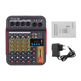 Muslady TM4 Digital 4-Channel Audio Mixer with Built-in Phantom Power - yourpcpartsstore