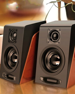 USB Wooden Speakers - yourpcpartsstore