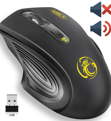 Wireless Optical Mouse 800-2000DPI (Silent and Sound Click Variants) - yourpcpartsstore