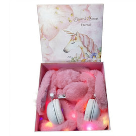 Cute Animated Rabbit Ears LED Headphones 2 - yourpcpartsstore