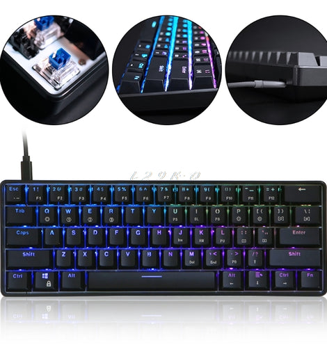 GK61 61 Key Mechanical Keyboard - yourpcpartsstore