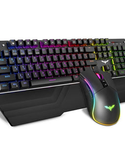 HAVIT Mechanical 104 Keys Blue Switch RGB /LED Keyboard - yourpcpartsstore