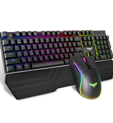 HAVIT Mechanical 104 Keys Blue Switch RGB /LED Keyboard - yourpcpartsstore