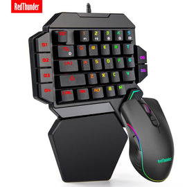 RedThunder One-Handed Mechanical Gaming Keyboard RGB Backlit - yourpcpartsstore