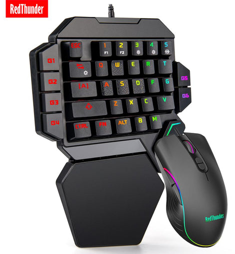 RedThunder One-Handed Mechanical Gaming Keyboard RGB Backlit - yourpcpartsstore